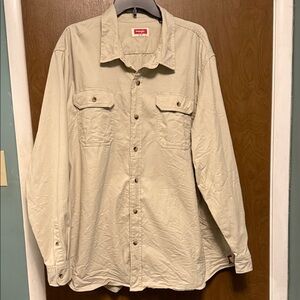 Wrangler Men's Beige Button Down Shirt size 2XL